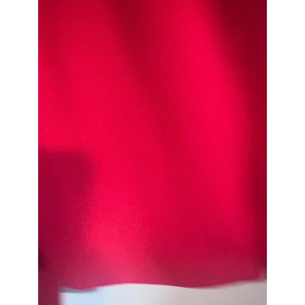 Liz Claiborne Red Collarless Zip Front Blazer Jacket Size Large Stretch Pocket - Picture 6 of 7